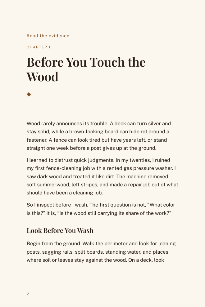 Page 5 — Before You Touch the Wood